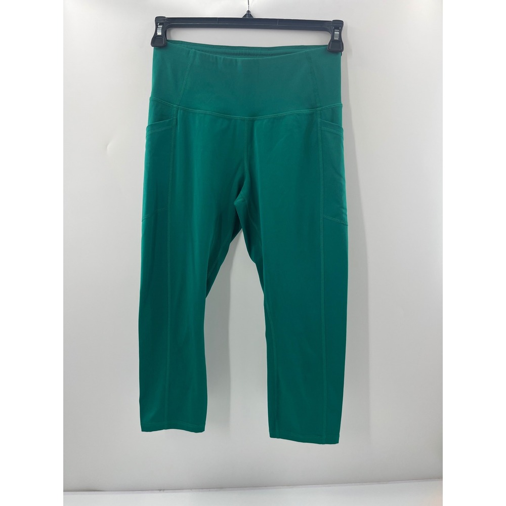 All in Motion Teal Green High-Rise Cropped Leggings with Pockets Size‎ Medium
